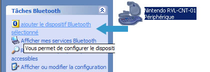 Ajouter le dispositif Bluetooth sélectionné