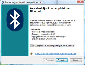 Assitant ajout Bluetooth